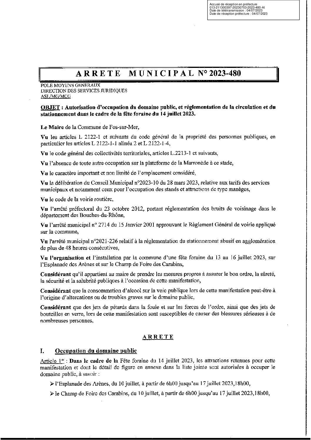 10 07 Autorisation doccupation du domaine public et réglementation